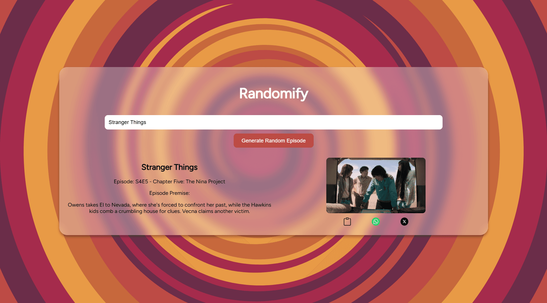 Randomify EpiGen — main screenshot